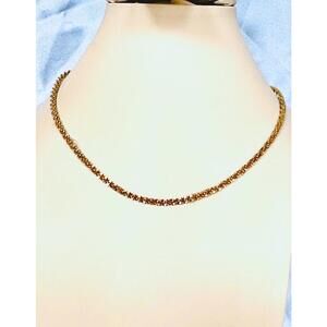 Vintage Milor Italy 950 Sterling Silver Popcorn  with 14K Gold Vermeil Necklace